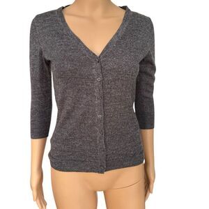 The Limited gray cardigan lace back size XS